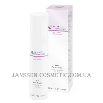 JANSSEN Oily Skin AHA Face Cream - Крем з АНА кислотами 10% (пробник)
